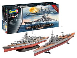 Revell 05174 HMS Hood vs. Bismarck 80th Modell Bausatz 1:700 / 1:720 in Revell 05174 HMS Hood vs. Bismarck 80th Modell Bausatz 1:700 / 1:720 in
