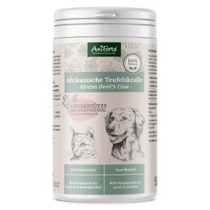 AniForte Afrikanische Teufelskralle Pulver für Hunde & Katzen 500g -  Gelenkpulver zur Unterstützung der Agilität & Gelenkfunktion, Sehnen & Bänder