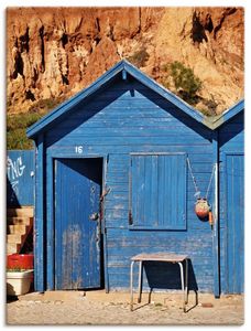 ARTland Leinwandbilder Blaue Fischerhuetten Albufeira Algarve Größe: 30x40 cm