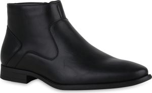 VAN HILL Klassische Herren Boots Elegante Business Stiefeletten 813544, Farbe: Schwarz, Größe: 46