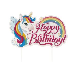 Cake Topper Unicorn Einhorn Geburtstag 17,5x15cm