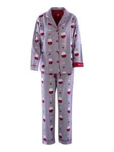 PJ Salvage schlafanzug pyjama schlafmode Flanells grau M (Damen)