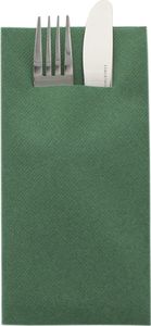 Sovie HOME Besteckserviette Dunkelgrün aus Linclass® Airlaid 40 x 40 cm, 1/8 Falz, 12 Stück