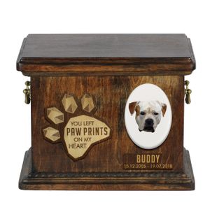 Art-Hund Handgemachte Hund Memorial Urne - Amerikanische Bulldogge