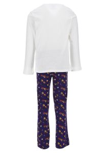 Paw Patrol Chase Marshall Rubble Kinder Jungen Schlafanzug Pyjama Langarm-Shirt + Schlaf-Hose 2 tlg., Farbe:Weiß, Größe Kids:104