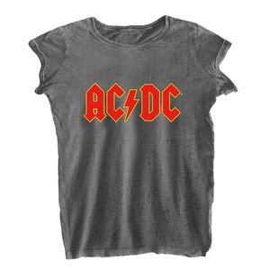 AC/DC - T-Shirt Logo für Damen RO681 (L) (Anthrazit)