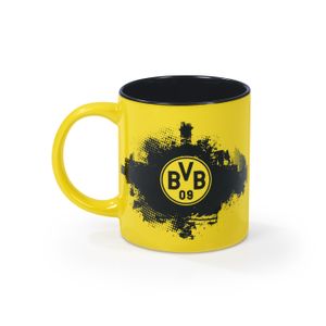 Kaffee Becher Tasse Pott BVB Borussia Dortmund Fanartikel 350 ml schwarz gelb