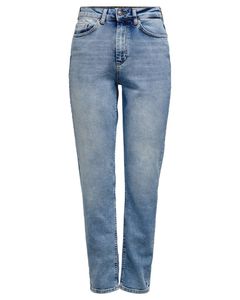 Only Damen Jeans-Hose OnlVeneda Life Mom hoher Taillenbund blau , Farbe:Blau, Größe:L/30
