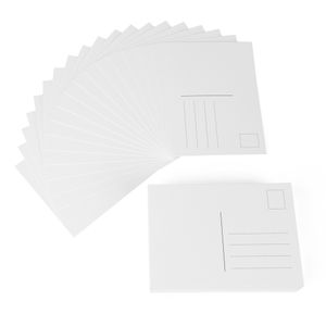 ewtshop® 100 Blanko Postkarten weiß, Format A6, perfekt zum kreativen Basteln