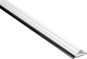 HEXIM Fenstersprossen weiß - Glassprossen aus PVC Kunststoff selbstklebende, Dichtungslippe in grau und schwarz - HJ GL2313(2000x23x13mm, schwarze Lippe)