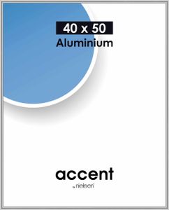 Accent Aluminium Bilderrahmen Accent, 40x50 cm, Silber