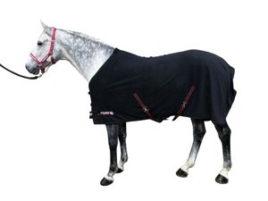 Horse Guard Infrarot Fleecedecke Pferde Abschwitzdecke schwarz versch. Größe , Größe:145 cm