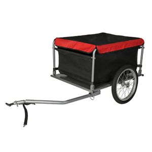 Wiltec Fahrrad Lastenanhänger 135x60x58 cm bis 65 kg, Fahrradanhänger mit Deichsel klappbar & Schnellkupplung für Einkäufe, Urlaub, Radtouren