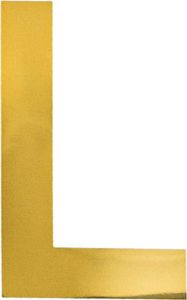 Oblique Unique Bügelbild Buchstabe L Bügelfolie für DIY Gestaltung Beschriftung von Kleidungsstücken uvm. - gold
