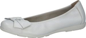 Caprice dámske baleríny z kože s m vzhľadom mašle s protišmykovou podrážkou 9-22153-42, Veľkosť:39 EU, Farba:White
