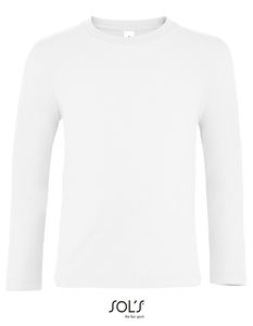 SOLS Unisex T-Shirt Kinder Imperial langarm 02947 Weiß White 10 Jahre (130/140)