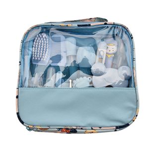 Baby Pflegeset 13-teiliges Baby Pflege Produkte Baby Pflegeset Erstausstattung Nagel und Nasen Pflege mit Tasche mit Handtasche (Blau)