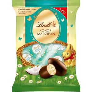 Lindt Kokos und Marzipan Eier in feinherber Milchschokolade 85g