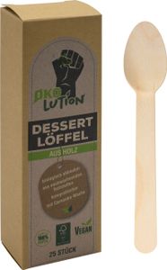 Dessertlöffel - Birke 15cm 25Stück