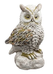 Eule Uhu Kauz Deko Garten Tier Vogel Figur Skulptur Schneeeule Schleiereule