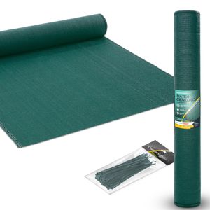 Tieniaca sieť na plot 1,5 m x 10 m zelená, zatemnenie 90%, gramáže 140g/m2 s filtrom UV