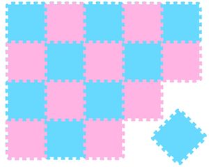 18 Teile Baby Kinder Puzzlematte ab Null - 30x30 Puzzle Spielmatte Krabbelmatte