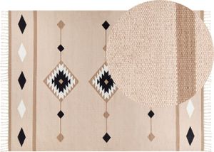 BELIANI Kelim-Teppich Mehrfarbig Baumwolle 200 x 300 cm mit Fransen Geometrischem Muster Handgewebt Zweiseitig Modern Boho Wohnzimmer Schlafzimmer