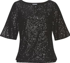 LASCANA Paillettenshirt schwarz Größe 40/42