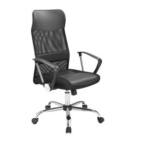 Juskys Bürostuhl ergonomisch Schreibtischstuhl Drehstuhl - höhenverstellbar mit Mesh Bespannung hohe Rückenlehne – Gaming Stuhl mit Armlehne - Schwarz