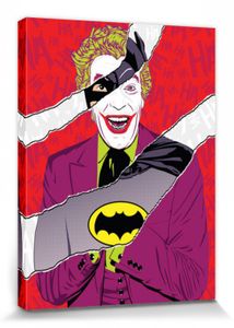 Der Joker Poster Leinwandbild Auf Keilrahmen - Batman Und Joker, DC Comics (80 x 60 cm)