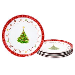 6x Vánoční sen pečivo talíř porcelán 6 osob