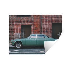 Wandaufkleber - Auto - Oldtimer - Backstein - 40x30 cm - Repositionierbar