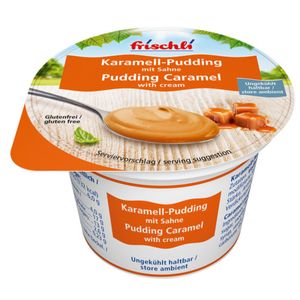 Frischli Karamell Pudding mit Sahne für vegetarier geeignet 85g