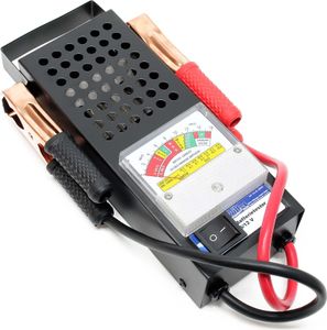 Zkoušečka baterií Wiltec pro 6V a 12V baterie/dobíjecí baterie, se 2 svorkami, nastavitelnou stupnicí, zkoušečka baterií pro nabíjecí systém automobilu, alternátoru, startéru