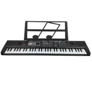 Multifunkčné digitálne piano, 61-klávesové piano Detské elektrické piano s mikrofónom a stojanom na noty Prenosné piano s klávesnicou