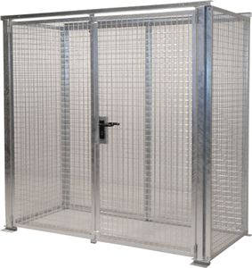 Bauer Gasflaschen-Container GFC-M1-DF, ohne Dach Doppelflügeltor für 32x Gasflaschen Ø 230 mm
