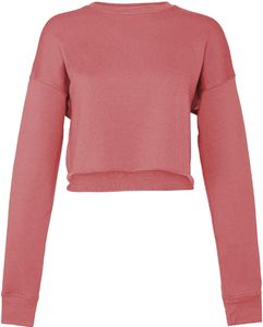 Bella 7503 | Women's Cropped Crew Fleece - Damen T-Shirt - Farbe: Mauve - Größe: L