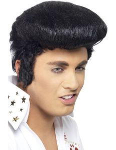 Elvis Perücke Deluxe schwarz