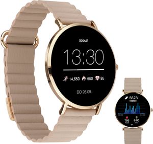 XCOAST SIONA 2 Wave Sand Damen Smartwatch - AMOLED, Wasserdicht, Puls, Blutdruck, Blutsauerstoff,  7 Tage Akku, iOS & Android