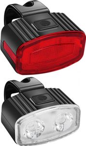 2 Stück Fahrrad-Rücklicht-Scheinwerfer, superhell, wasserdicht, wiederaufladbar über USB, leicht, Nachtfahrten, Rennrad, vorne und hinten, LED-Warnlampe, Fahrradzubehör