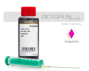 Ink for HP 302, 304 magenta with syringe