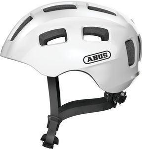 ABUS Fahrradhelm Youn-I 2.0 - mit Licht für Kinder, Jugendliche und junge Erwachsene - für Mädels und Jungs - Weiß, Größe M