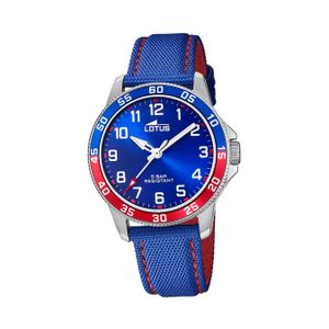 Lotus Leder Jugend Uhr 18787/1 Armbanduhr blau rot Sport Junior D2UL18787/1