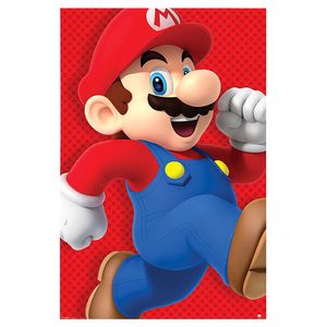 Super Mario - Poster TA430 (Einheitsgröße) (Rot/Blau/Weiß)