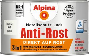 Alpina Metallschutz-Lack Anti-Rost 300 ml weiß glänzend