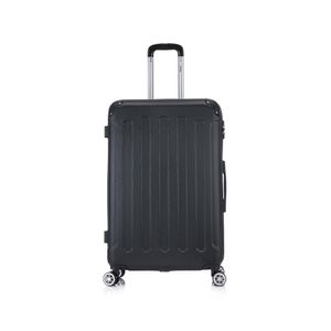 Flexot® F-2045 Koffer Reisekoffer Hartschale Hardcase Doppeltragegriff mit Zahlenschloss Gr. XL Farbe Schwarz
