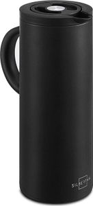 SILBERTHAL Thermoskanne 1 Liter Edelstahl - Doppelwandige Isolierkanne mit Glaseinsatz - Schwarz Matt SILBERTHAL Thermoskanne 1 Liter Edelstahl - Doppelwandige Isolierkanne mit Glaseinsatz - Schwarz Matt