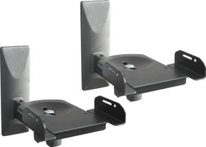 2 x Universal Lautsprecher Halterung - schwenkbar neigbar drehbar - bis 12 kg - für Boxen Heimkino Studio - schwarz Modell: BH5B