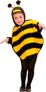 Bienen Kostüm "Poncho" für Kinder | Gelb Schwarz Größe: 110