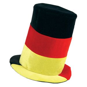 Deutschland Zylinder Hut Gr. 58 Schwarz Rot Gold Fan Kostüm WM EM Party